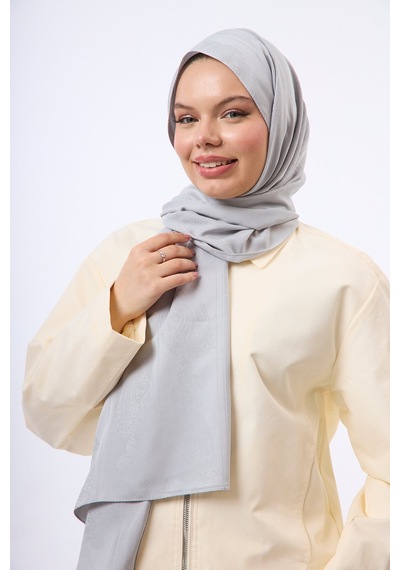 Mirsoy Scarf Zerafet Desen Şal Gri