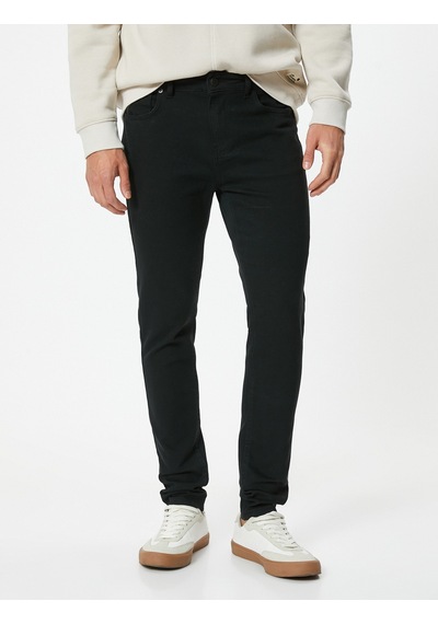 Koton Skinny Fit Kot Pantolon - Michael Jean Siyah 5wam40031nd Siyah