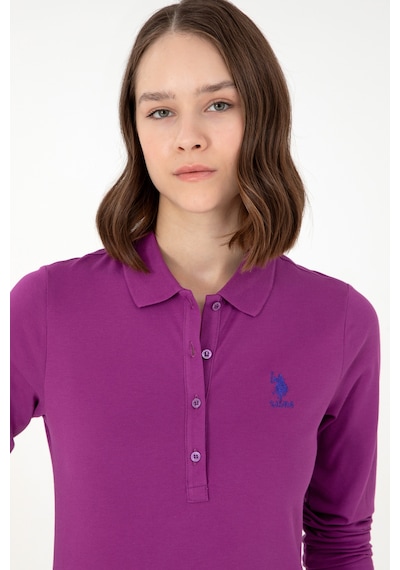U.S. Polo Assn. Kadın Menekşe Basic Polo Yaka Sweatshirt 50289541-VR037