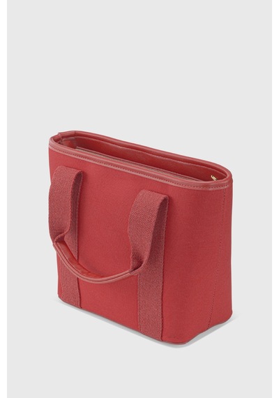 Housebags Kadın Kırmızı Çift Saplı Kanvas Tote Bag 246 Kırmızı