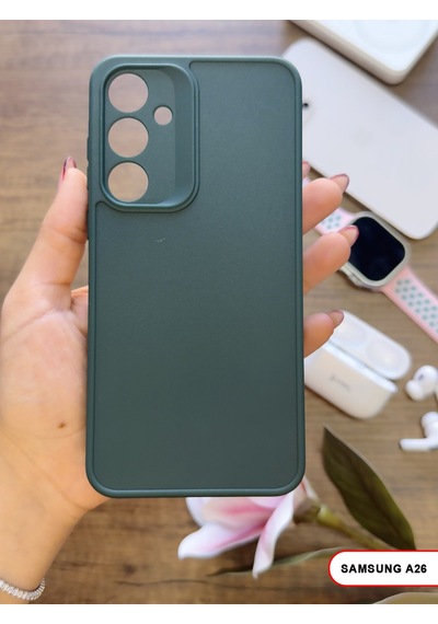 Samsung Galaxy A26 Uyumlu Kamera Korumalı Darbeye Dayanıklı Renk Atmayan Keep Silikon Kılıf Haki