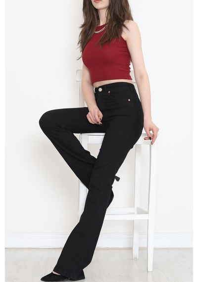 Mokashopin - İspanyol Paça Kot Pantolon Siyah1 - 17274.1431. 001