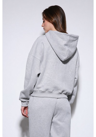Antioch Kapüşonlu Sweatshirt Kadın Eşofman Takım Kar Melanj