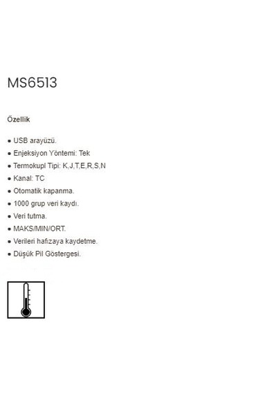 Mastech Ms6513 Dijital Termometre
