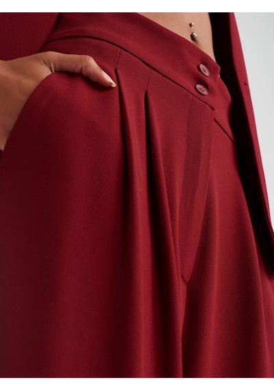 Dilvin 71585 Pensli Kısa Paça Pantolon Bordo