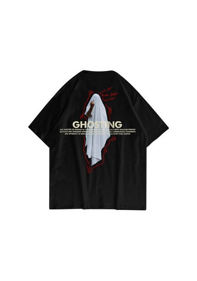 Flood Of Style Unisex Siyah Ghosting Tshirt