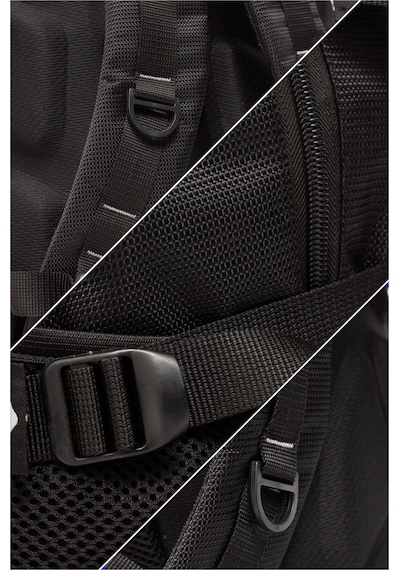 Kaff Siyah Unisex Suya Dayanıklı Ortopedik Çok Gözlü Kamp Trekking Yürüyüş Dağcı Sırt Çantası
