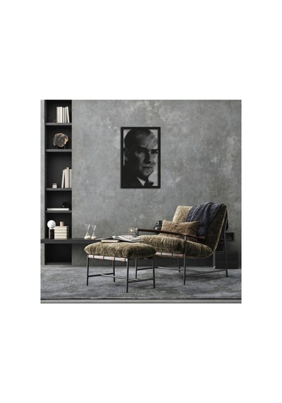 Atatürk Portresi Duvar Portresi Siyah - 803393839 Siyah