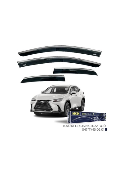 Toyota Lexus Nx 2022 Sonrası - Kromlu Cam Rüzgarlığı 4lü Parça