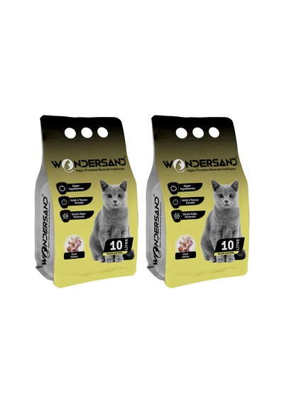 Wondersand Çiçek Kokulu İnce Topaklaşan Bentonit Kedi Kumu 2 x 10 L