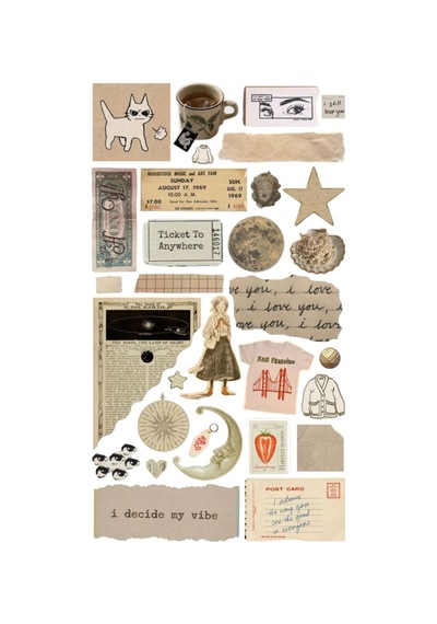 5'li Vintage Temalı 109 Adet Sticker Seti Ajanda Planner Journal Sticker Set1 Diğer