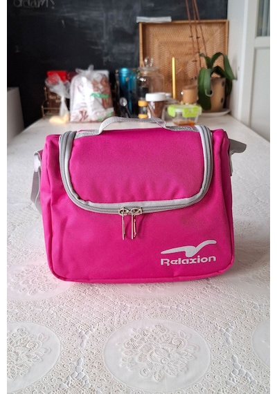 Termoslu Okul Beslenme Çantası Fuşya/koyu Pembe Termal Lunch Box Çocuk Yetişkin Fuşya