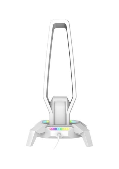 Rampage Rm-h27 Igrıs Kulaklık İçin Stand Rgb Işıklı 3 Usb 1 Type-c Bey