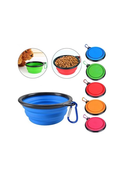 Oripet 12 Oz Katlanabilir Seyahat Silikon Köpek Mama Kabı 350 ML