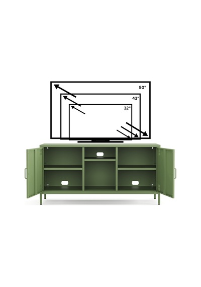 Pera Tv Ünitesi, Tv Dolabı,2 Kapaklı, Açık Raflı 130,50 X 40 X 64,50 Cm Ral 6011 Yeşil Pera Tv Ünitesi, Tv Dolabı,2 Kapaklı, Açık Raflı 130,50 X 40 X 64,50 Cm Ral 6011 Yeşil