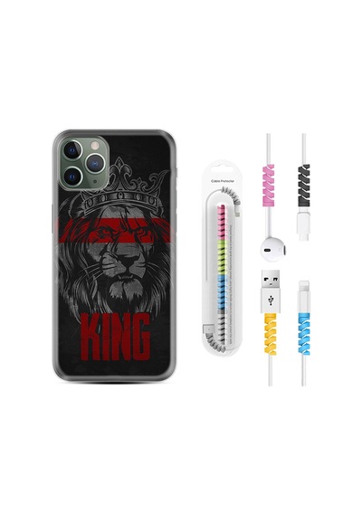 Apple Uyumlu iPhone 13 Pro Kılıf Kablo Koruyuculu King 1894
