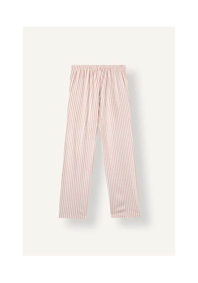 Defacto Regular Fit Uzun Kollu Velur Üst Çizgili Uzun Alt Pijama Takımı A6205ax26aubr86 Pembe-br86