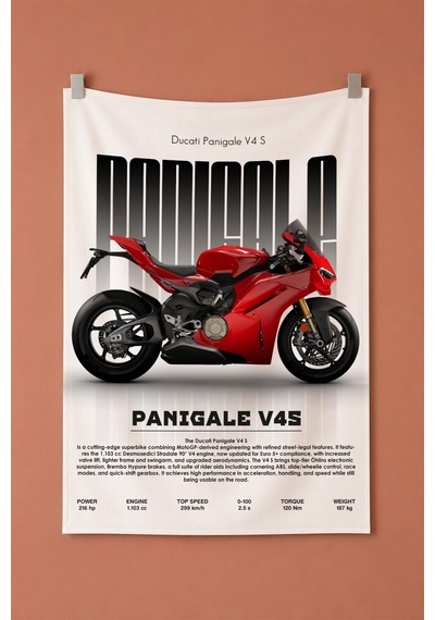Ducati Panigale V4s Dekoratif Duvar Örtüsü Duvar Halısı Reaste