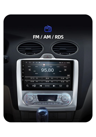 For-x Focus 2 Digital 2005-2011 -9''android Gerçek 2+32 Gb / 4 Çekirdek 1.6ghz / Wıfı 5.0ghz / Bt 5.4-kablosuz Carplay-ahd Hd Geri Görüş Kamera Hediyeli 9"