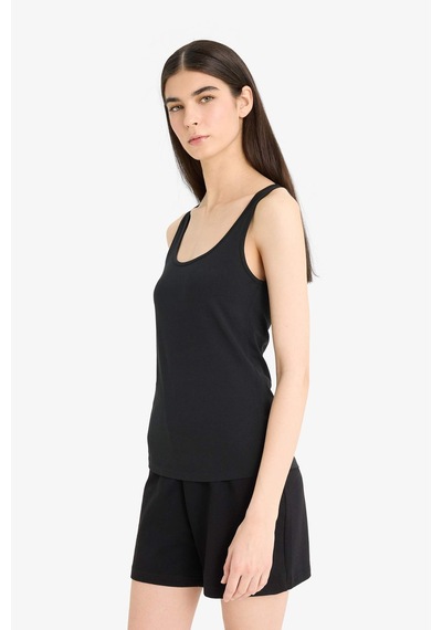 Defacto Regular Fit Pamuklu Atlet-fall İn Love R9041az25aubk81 Siyah