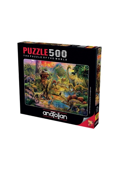 Anatolian Dinozor Krallığı 500 Parça Puzzle landscape Of Dinosau