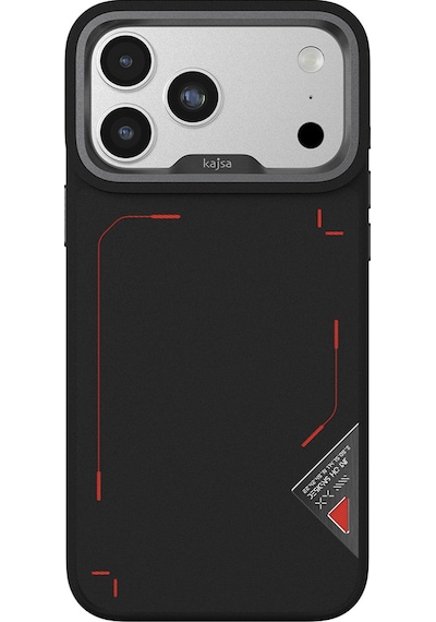Apple Uyumlu iPhone 17 Pro Kılıf M-safeli O-ring Metal Kamera Çerçeveli Kajsa Matrix Collection Kapak Siyah Siyah