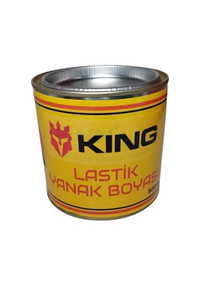 Ahmet Otomotiv Lastik Yanak Boyası Inci Beyazı 500 Gr + Bant + Fırça Komple Set