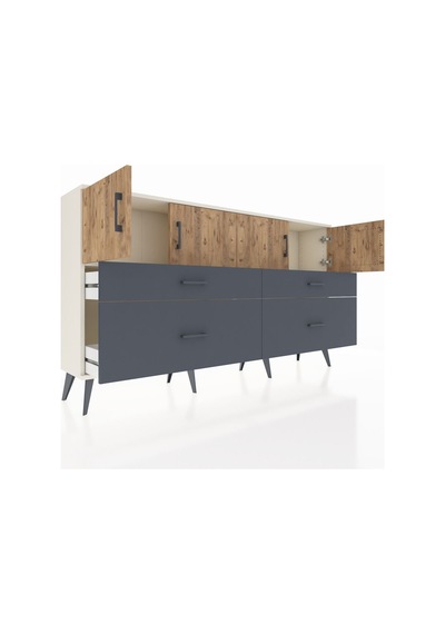 Arges Konsol 2 Raflı 4 Çekmeceli 4 Kapaklı 176x30x99 Aytaşı-çam/a Aytaşı-çam/antrasit Arges Konsol 2 Raflı 4 Çekmeceli 4 Kapaklı 176x30x99 Aytaşı-çam/a Aytaşı-çam/antrasit