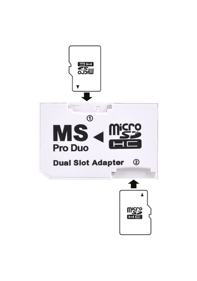 Ms Pro Duo Memory Stick Pro Duo Adaptör Dual Slot Mikro Sd Çevirici Memory Stick Kart Dönüştürücü