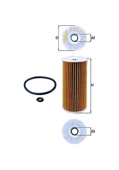 Mahle Ox201d Yağ Filtresi Mercedes Om640 W168 W245 W414 A6401800109 -