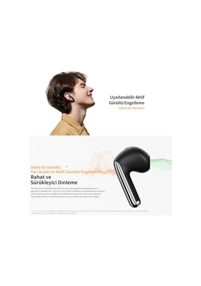 Qcy Ht10 Ailybuds Pro Plus Adaptif Anc Hi-res Ldac Aı 6 Mikrofon Bluetooth 5.3 Kablosuz Kulaklık Beyaz 50 x 22