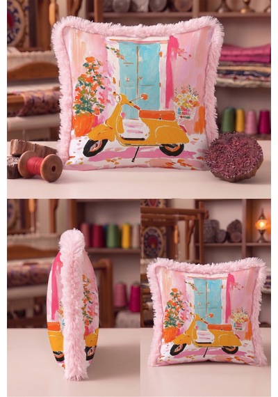 Vespa Çiçekli Yazlık Pastel Saçaklı Yastık Kılıfı - Sanatsal Akdeniz Pembe Püsküllü Kırlent Kılıfı Sessiz Lagün Lime Vespa Çiçekli Yazlık Pastel Saçaklı Yastık Kılıfı - Sanatsal Akdeniz Pembe Püsküllü Kırlent Kılıfı Sessiz Lagün Lime
