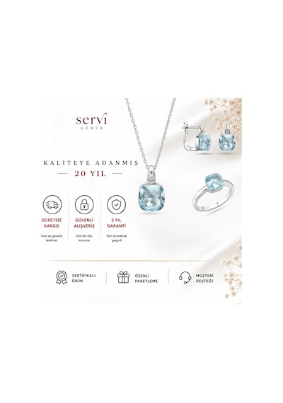 Servi 925 Ayar Gümüş Pomelita Set-219