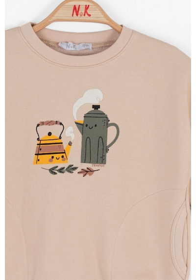 Xo Kids Kız Çocuk Sweatshirt 9ay-4 Yaş 37601 Vizon