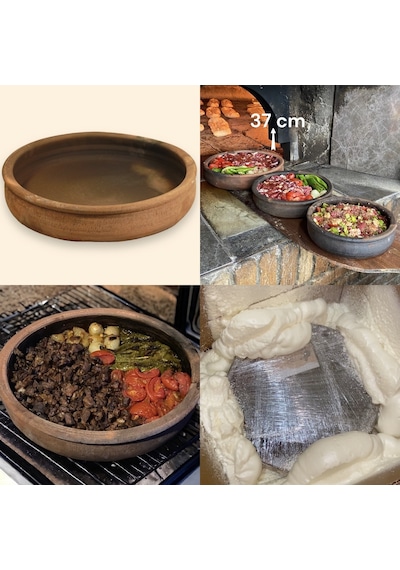 Büyük Boy Toprak Güveç Fırın Tepsisi 8-10 Kişilik 37 CM Toprak