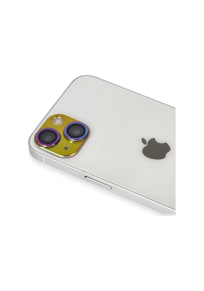 Newface Apple İphone 13 Pers Alüminyum Kamera Lens - Rainbow Altın