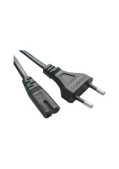 Teyp Fiş - Notebook Adaptör Power Kablosu 2 Pin - 1.5 Metre