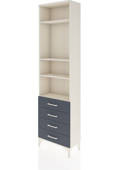 Arges Dolap 4 Raflı 4 Çekmeceli 60x30x221 Aytaşı-antrasit Aytaşı