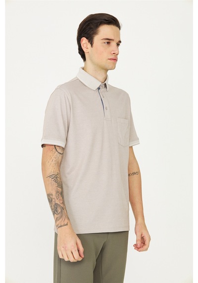 Bej Polo Yaka T-shirt Bej