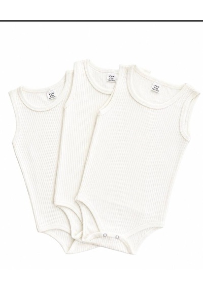 Miyakıdsworld Büyük Beden Çocuk Çıtçıtlı Body Ecru-3-10 Yaş Özel Gereksinimli Çocuklara Uygun Pamuklu 3 Adet Ekru