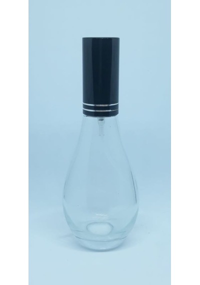 Parfüm Şişesi 70 ML 2 Adet Boş Ampul Şişe Siyah Metal Valf ve Kapak
