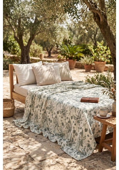 Cotton Collection Tek Kişilik Pike Rose Garden 160x230 Çok Renkli