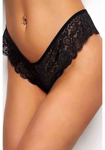 Angbutik Kadın Siyah Dantelli Seksi Külot
