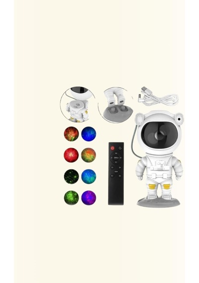 Tr Bluetooth Ve Dahili Ses Özellikli Astronot Projeksiyon Lambası Genel