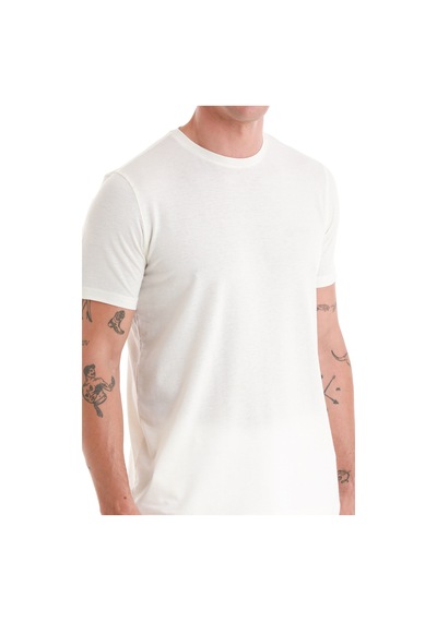 Hatemoğlu Ekru Regular Fit Düz Bisiklet Yaka Keten Tişört 35102024c007 048 Ekru