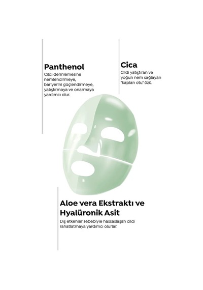 Dermal Seoul Face Cica Pantenol Hidrojel Eriyen Nemlendirici Kore Maskesi 34 Gr 3 Adet