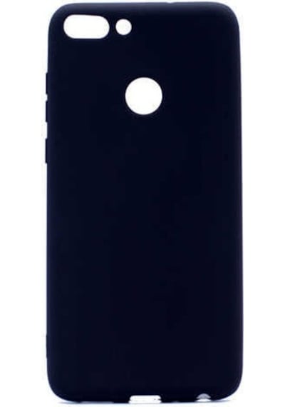 Kilifone - Huawei Uyumlu P Smart Fıg-lx1 - Kılıf Mat Renkli Esnek Premier Silikon Kapak - Siyah