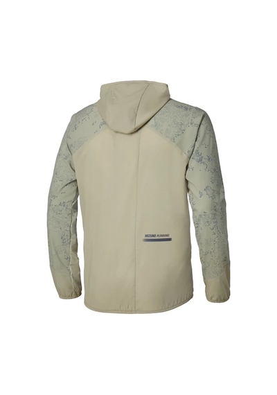 Mizuno Active Alpha Hooded Jacket Erkek Kapüşonlu Yağmurluk Bej Çok Renkli