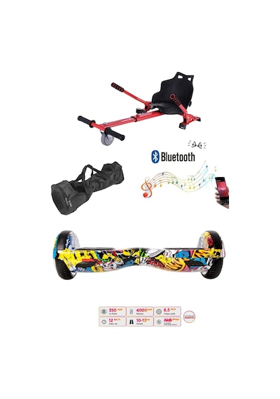 Citymate Elektrikli Kaykay Hoverboard Akıllı Denge 6.5 Inch + Hoverkart + Çanta Extrem Paket D01