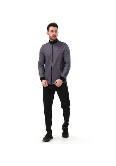 Spqr Fermuarlı Sweatshirt Medusa Gri